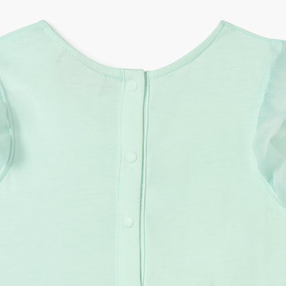 Juniors Solid Sleeveless Dress with Ruffle Detail