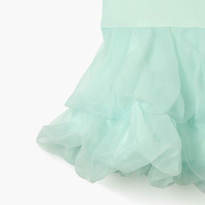 Juniors Solid Sleeveless Dress with Ruffle Detail