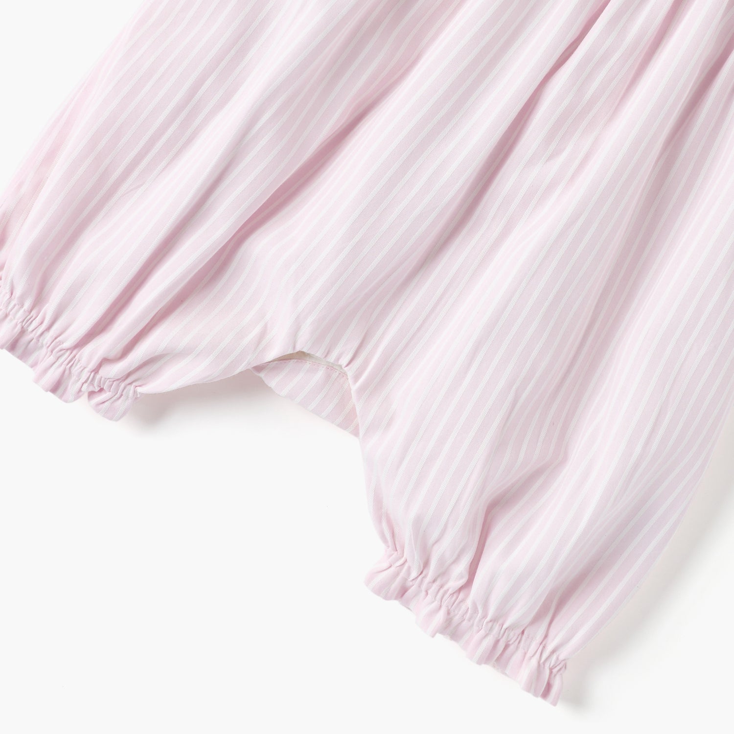 Juniors Striped Romper with Ruffle Sleeves