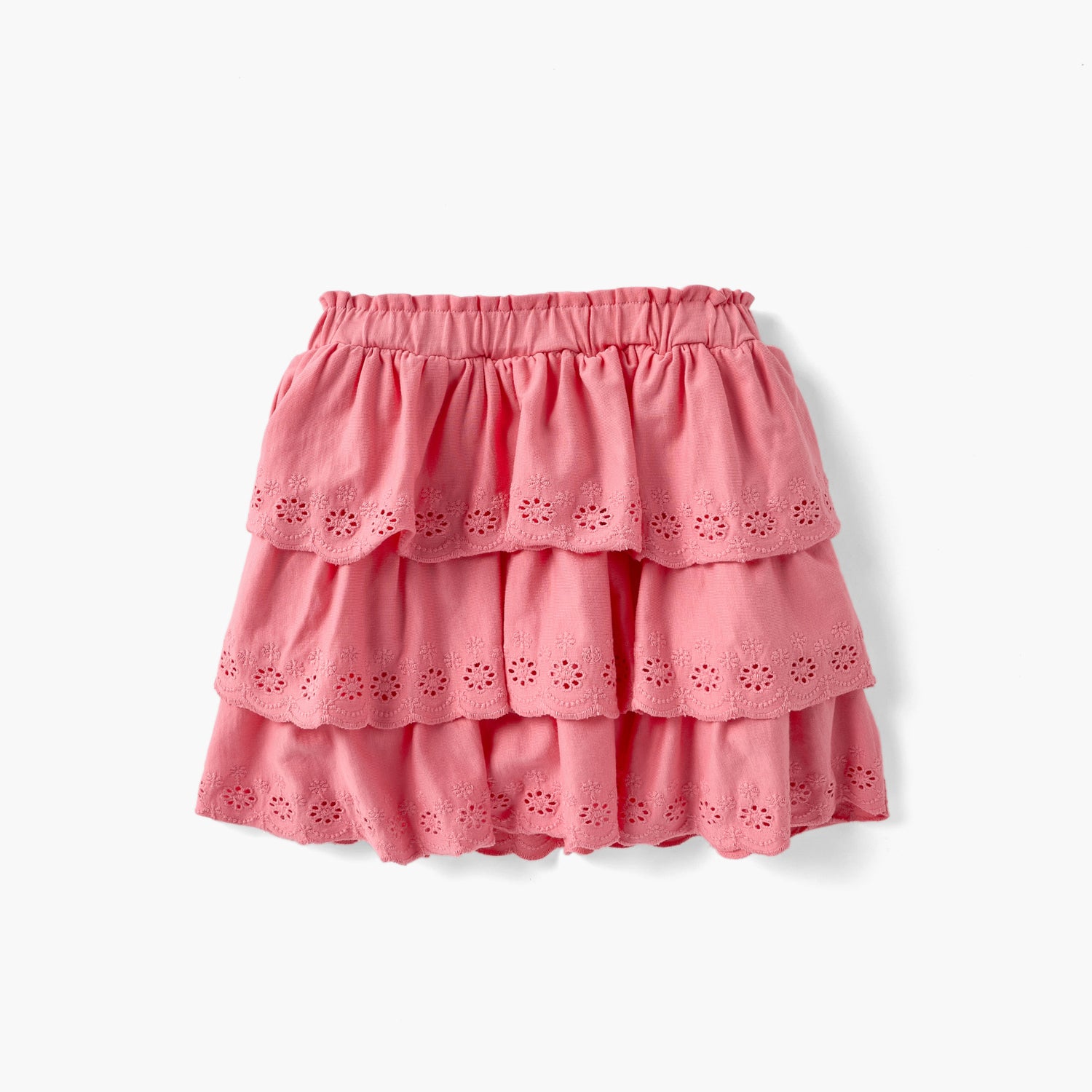 Juniors Printed T-shirt and Schiffli Detail Skirt Set