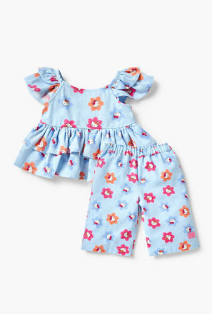 Sanrio Hello Kitty Print Top and Pants Set