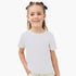 Juniors Ribbed Crew Neck T-shirt with Lettuce Hem - Purple / 1-2 yrs