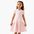 Juniors Embroidered Polo Dress with Short Sleeves - Pink / 1-2 yrs
