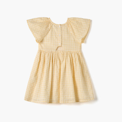 Juniors All-Over Floral Print Dress with Flutter Sleeves