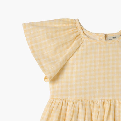 Juniors All-Over Floral Print Dress with Flutter Sleeves