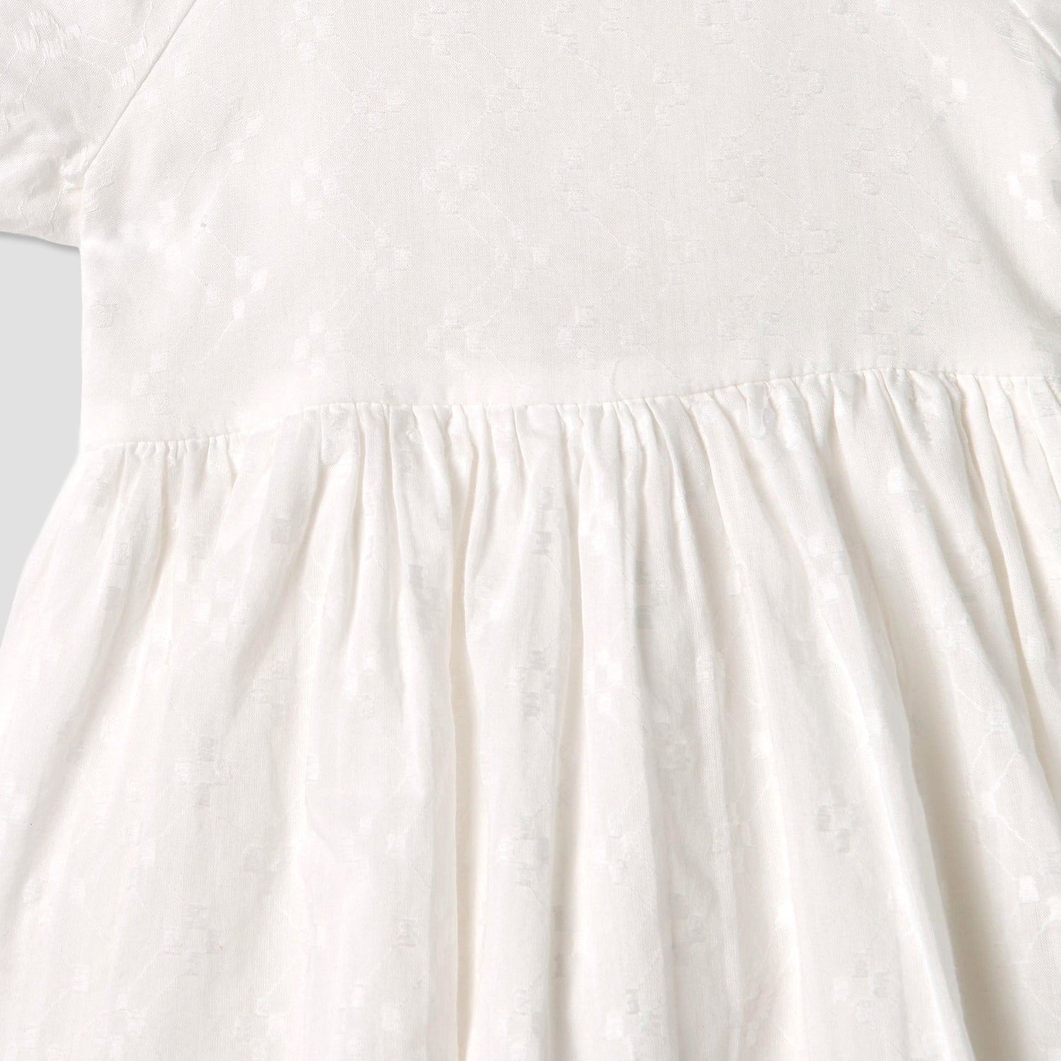 Juniors Textured A-line Round Neck Dress with Short Sleeves and Cutout Detail