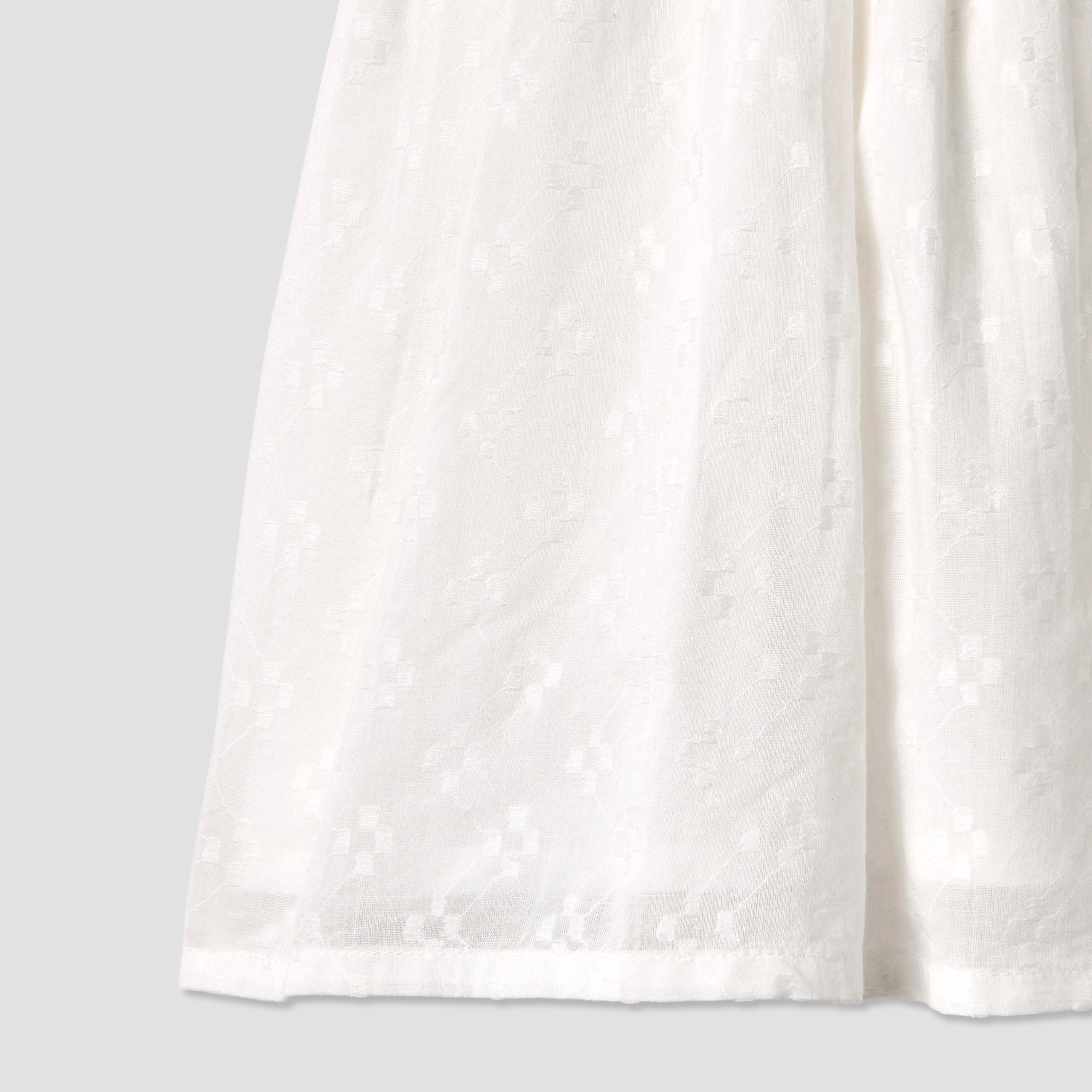Juniors Textured A-line Round Neck Dress with Short Sleeves and Cutout Detail