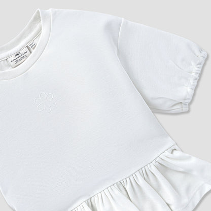Juniors Textured Peplum Top and Shorts Set
