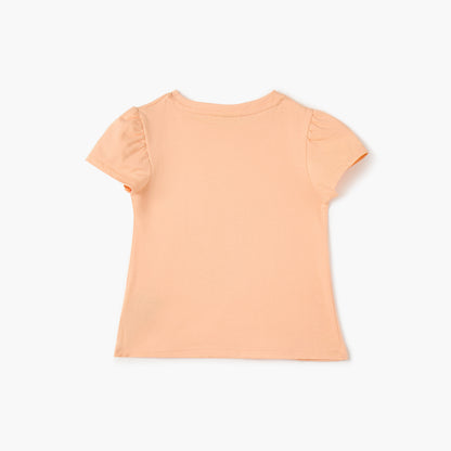Juniors Sequinned T-shirt with Short Sleeves