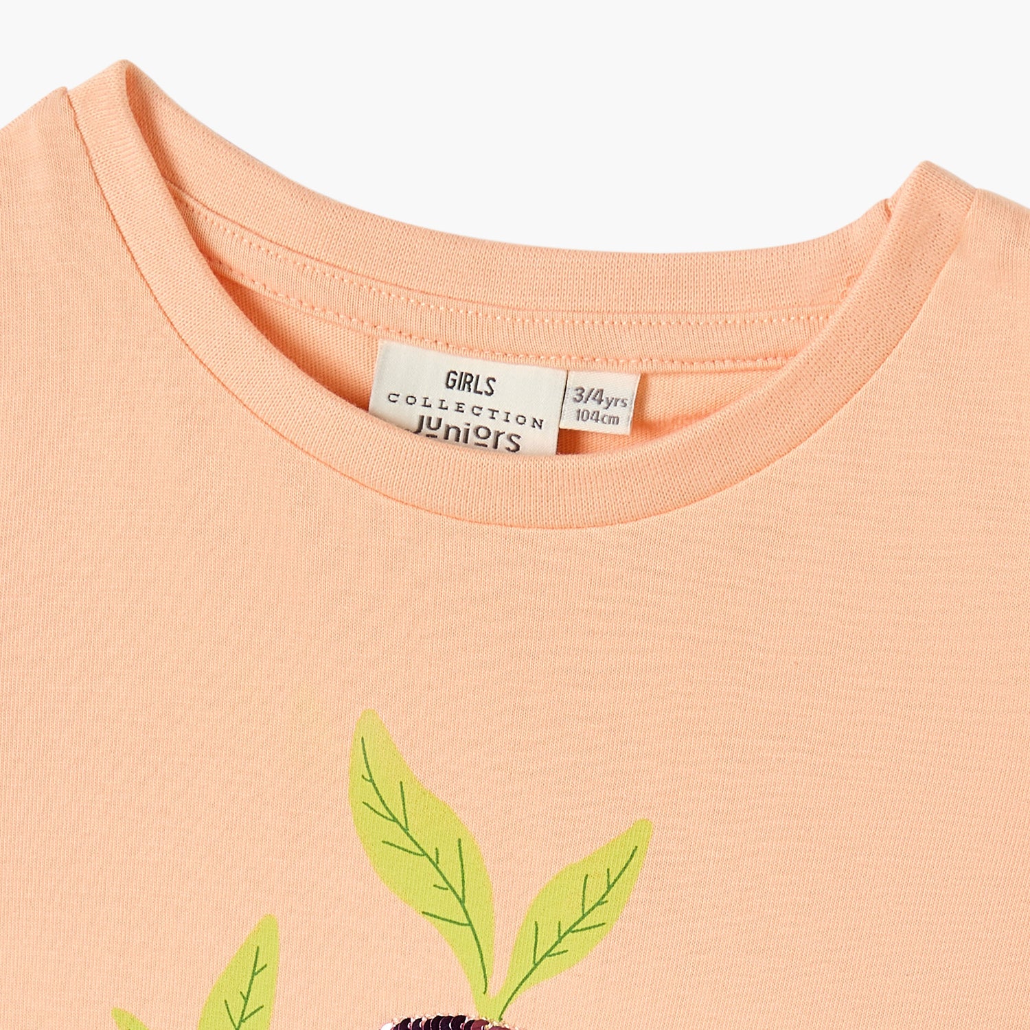 Juniors Sequinned T-shirt with Short Sleeves