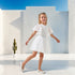 Juniors Butterfly Sequinned Top and Skirt Set - White / 5-6 yrs