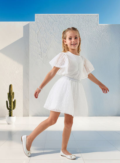 Juniors Butterfly Sequinned Top and Skirt Set-baby-girls-clothing-setsandcoords-image-1