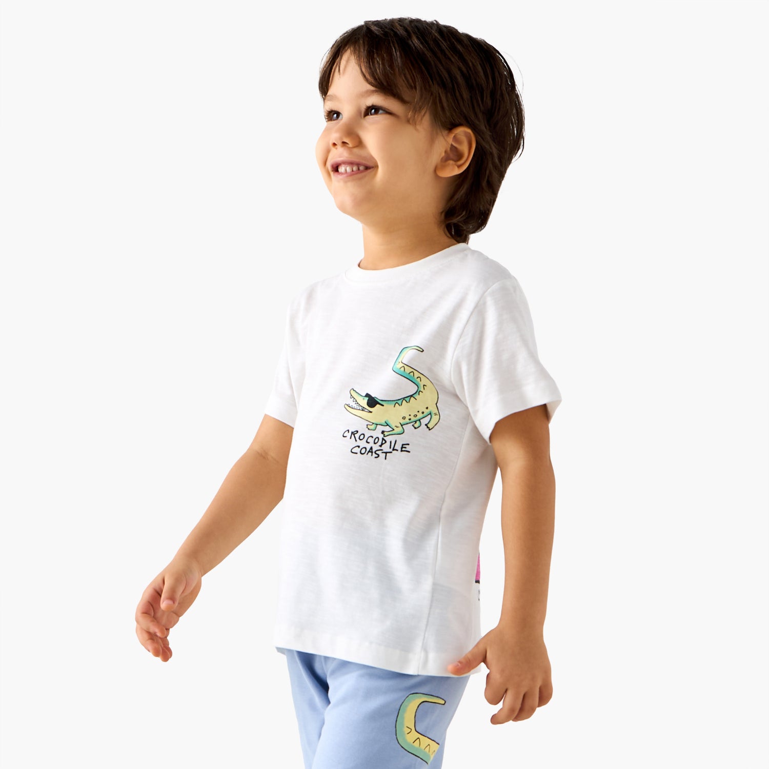 Juniors Crocodile Print T-shirt and Pyjama Set