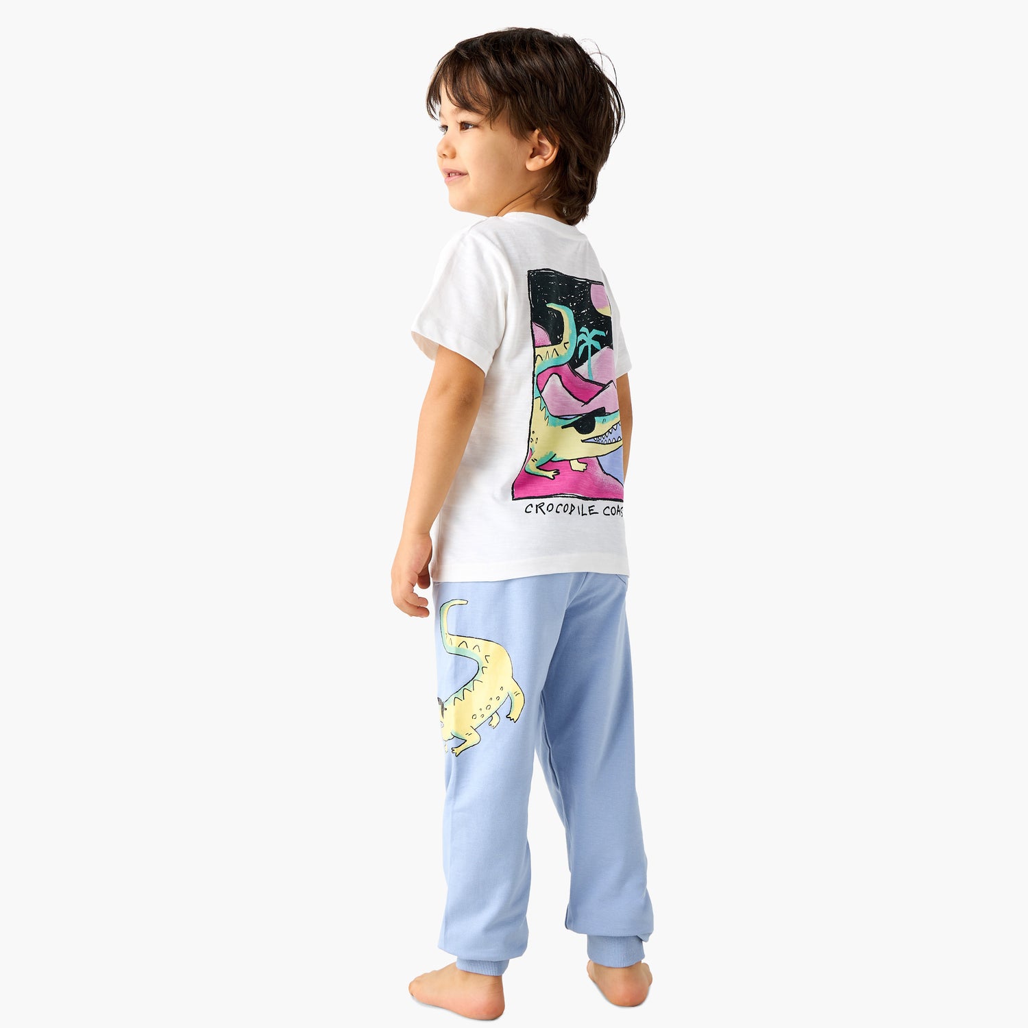Juniors Crocodile Print T-shirt and Pyjama Set