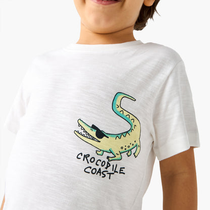Juniors Crocodile Print T-shirt and Pyjama Set