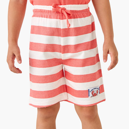 Juniors Lobster Print T-shirt and Striped Shorts Set