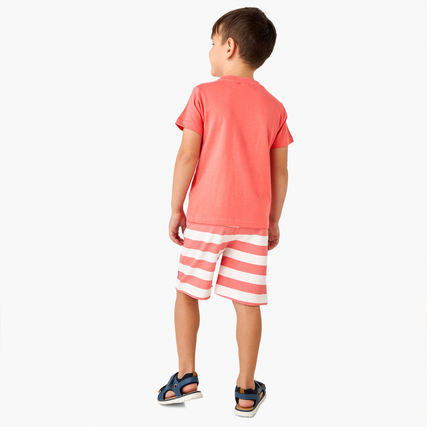 Juniors Lobster Print T-shirt and Striped Shorts Set