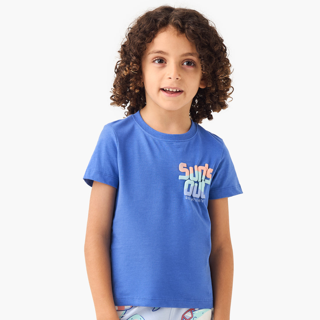 Juniors Shark Print T-shirt and Pyjama Set