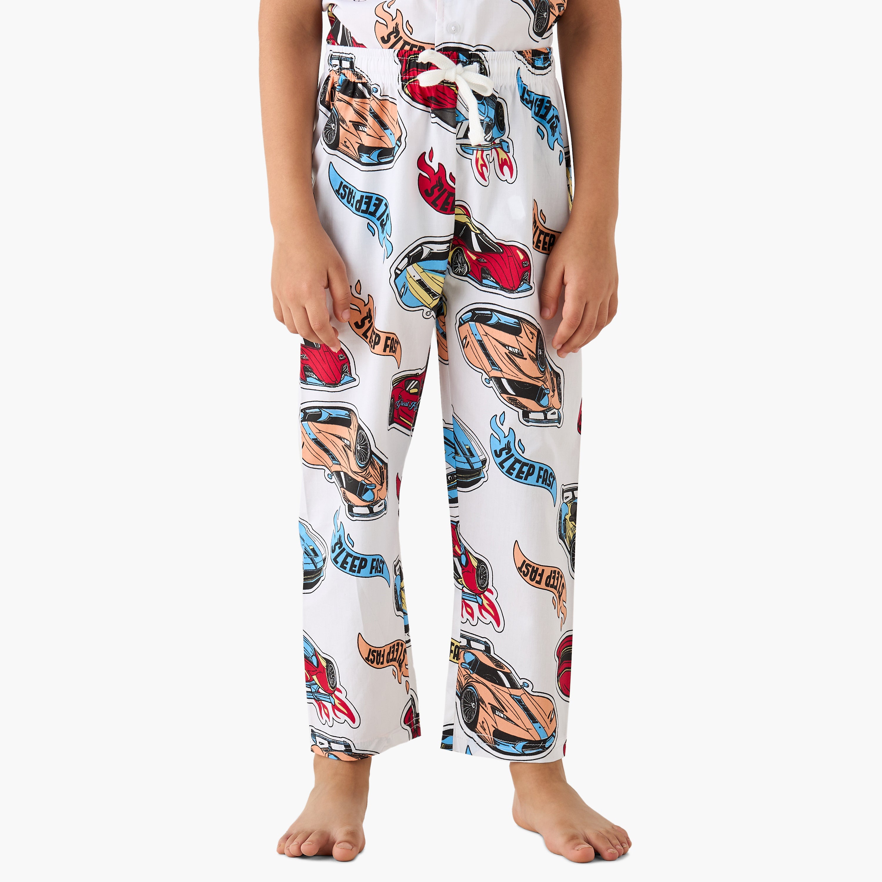 Juniors Racer Print Shirt and Pyjama Set