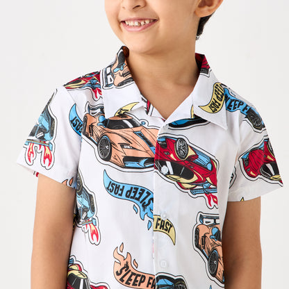 Juniors Racer Print Shirt and Pyjama Set