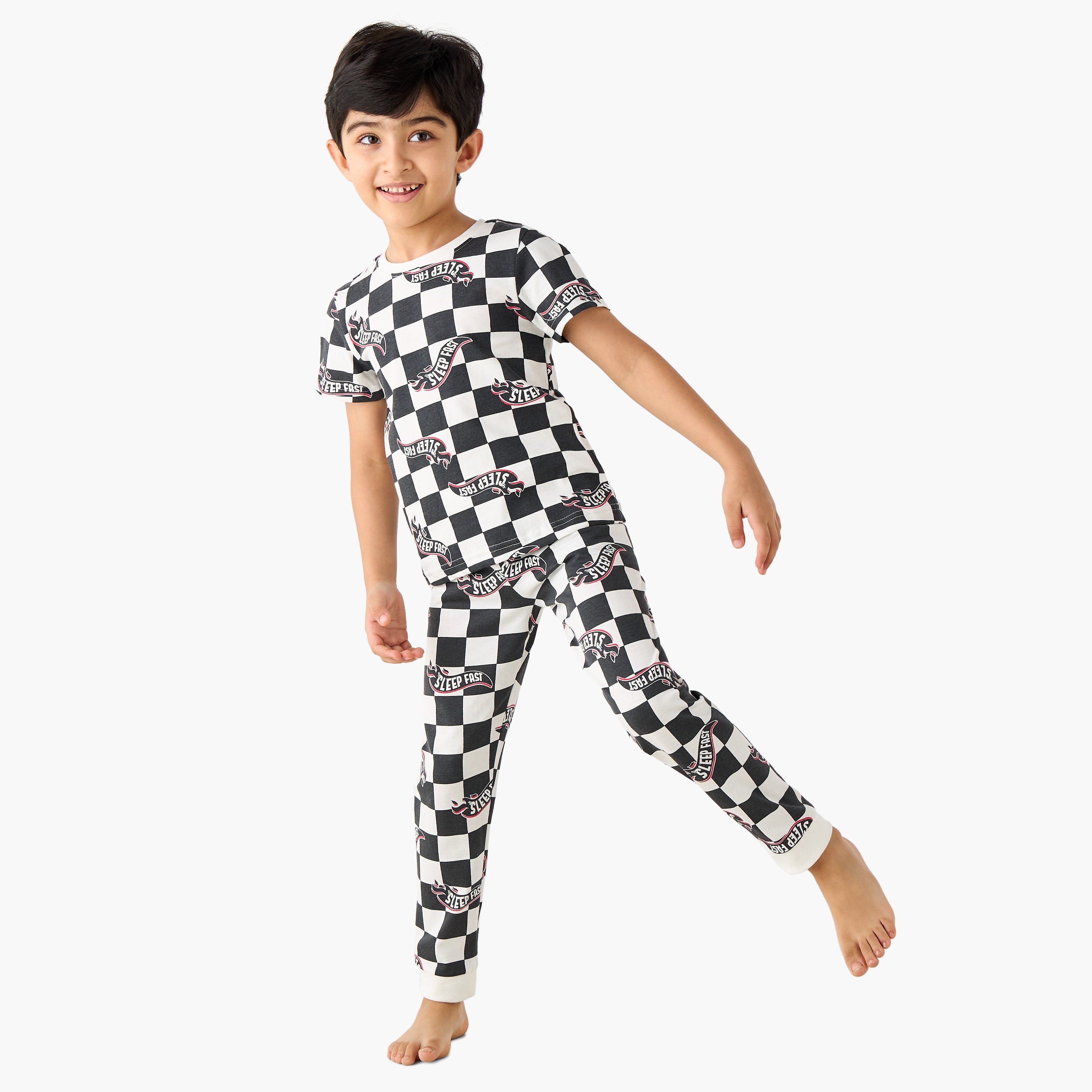 Juniors 4-Piece Printed T-shirts with Shorts and Pyjamas Set