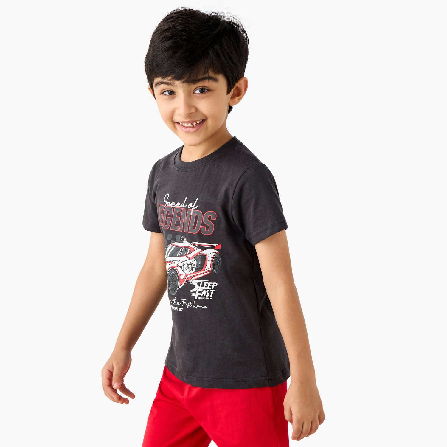 Juniors 4-Piece Printed T-shirts with Shorts and Pyjamas Set