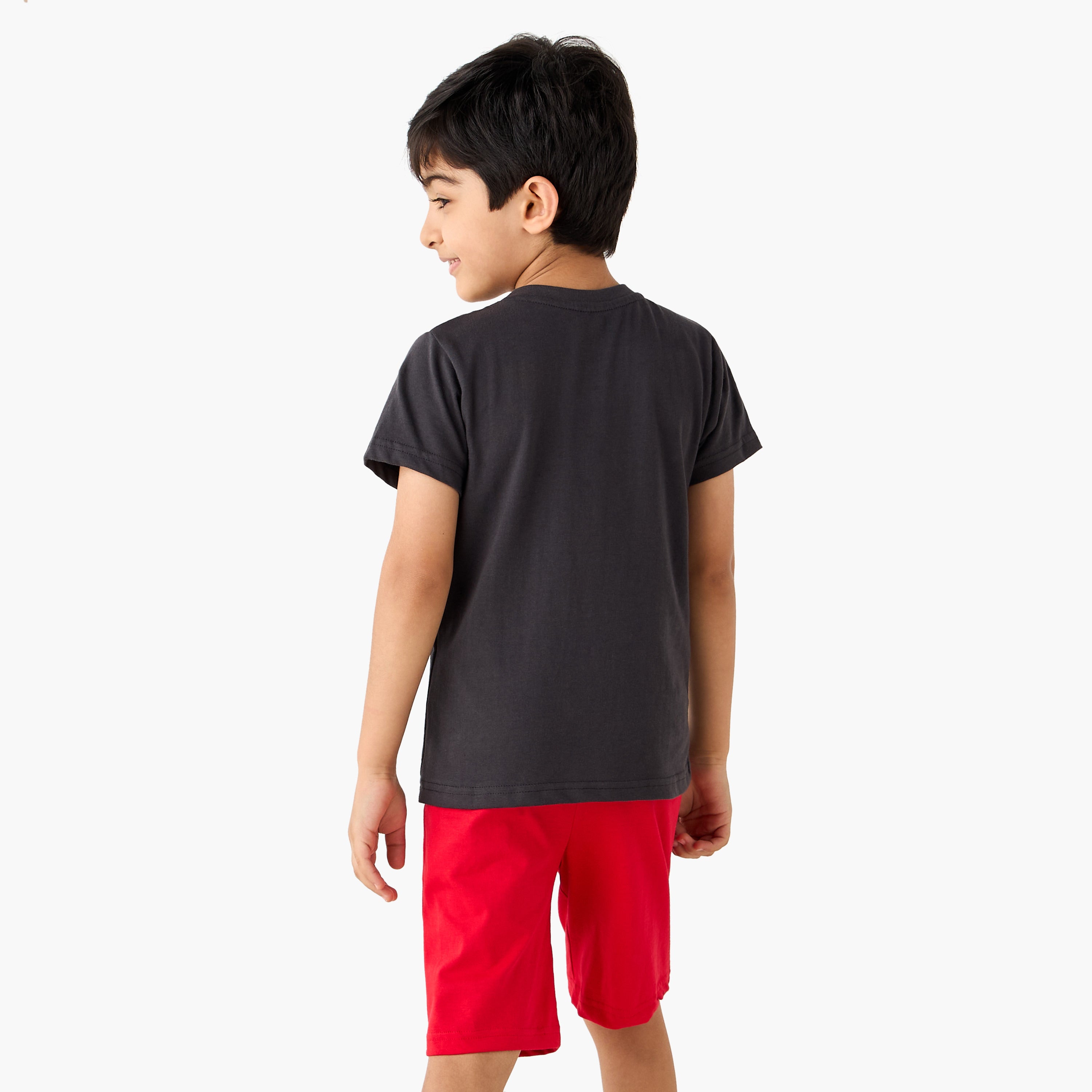 Juniors 4-Piece Printed T-shirts with Shorts and Pyjamas Set