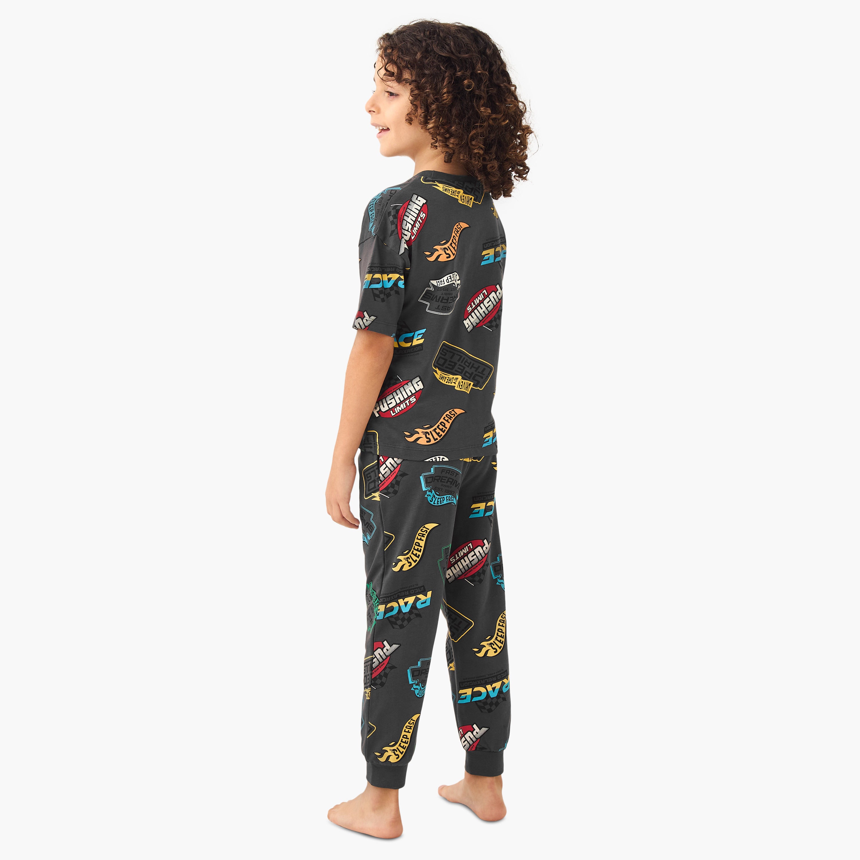 Juniors Printed T-shirt and Pyjama Set