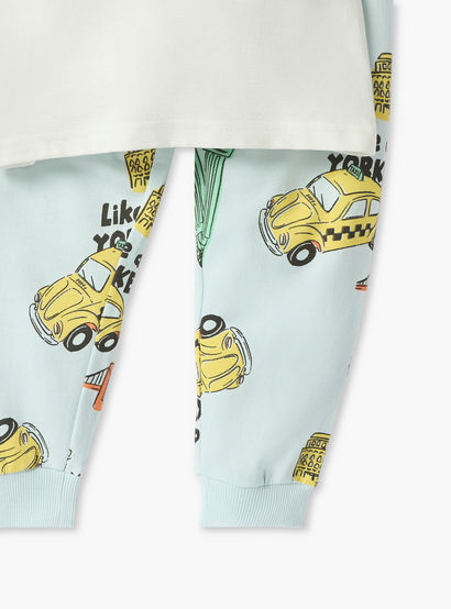 Juniors Printed T-shirt and Pyjama Set-boys-clothing-nightwear-image-4