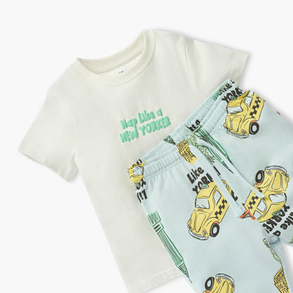 Juniors Printed T-shirt and Pyjama Set