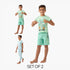 Set of 2 Juniors Printed T-shirt and Pyjamas - Multicolour / 2-3 yrs