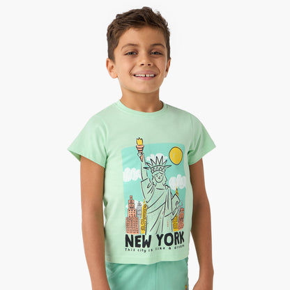 Set of 2 Juniors Printed T-shirt and Pyjamas
