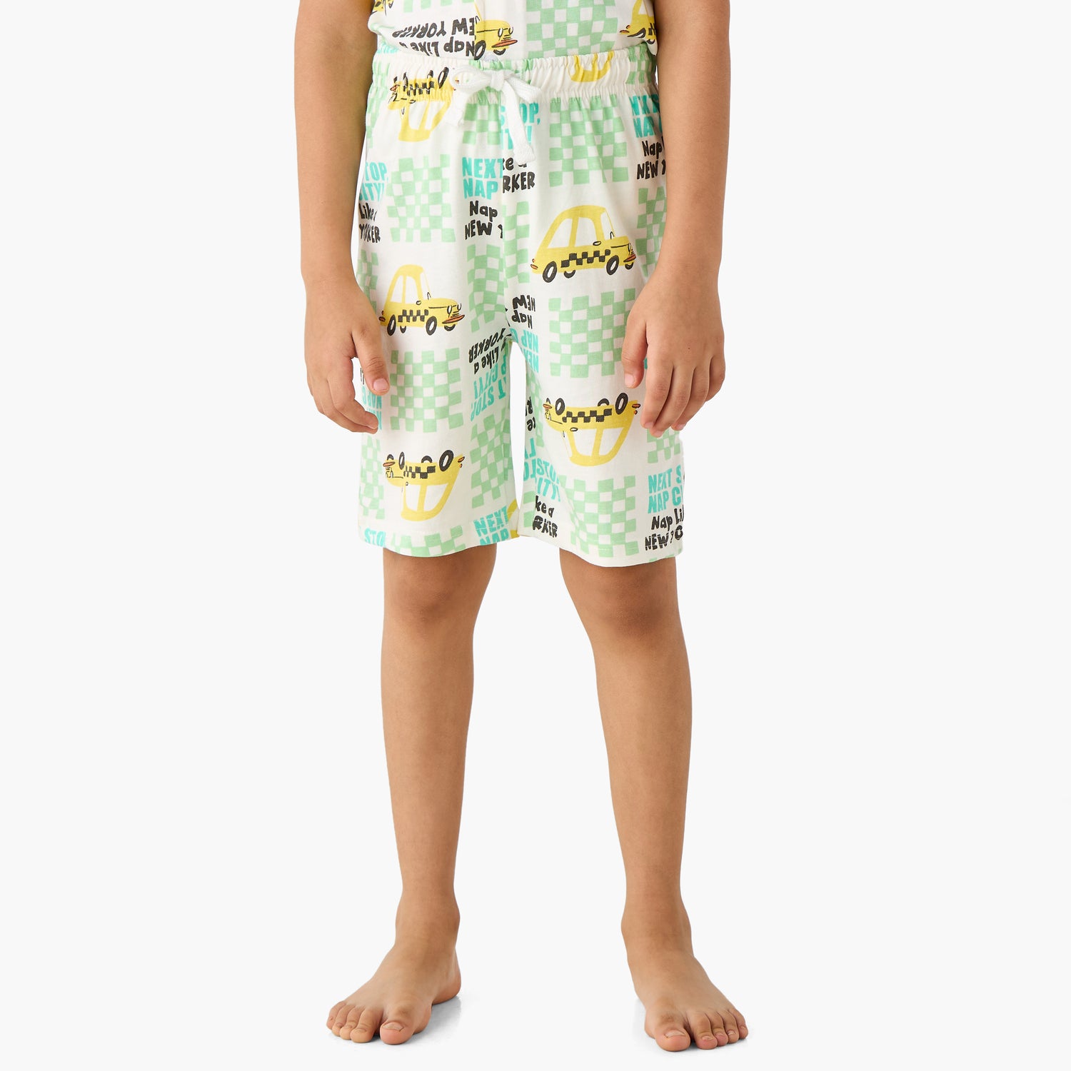 Juniors Taxi Print Shirt and Shorts Set