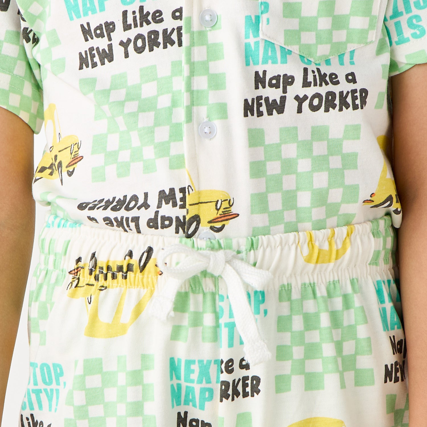 Juniors Taxi Print Shirt and Shorts Set