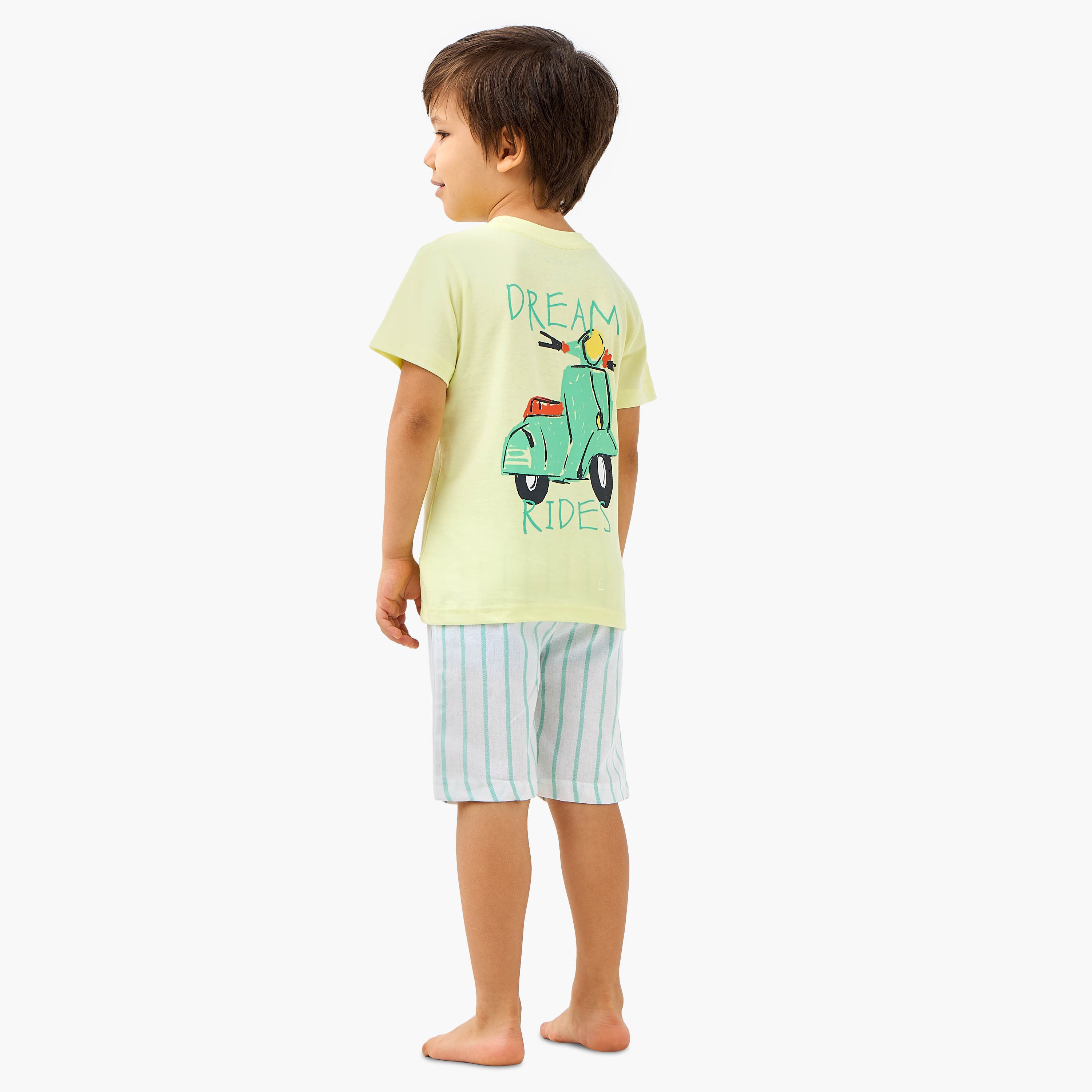 Juniors Scooter Print T-shirt and Shorts Set