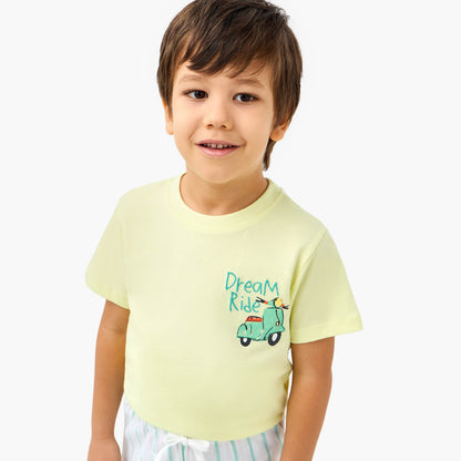 Juniors Scooter Print T-shirt and Shorts Set