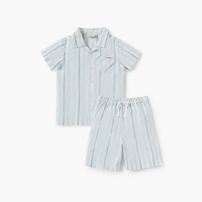 Juniors Striped Shirt and Shorts Set - Multicolour / 2-3 yrs