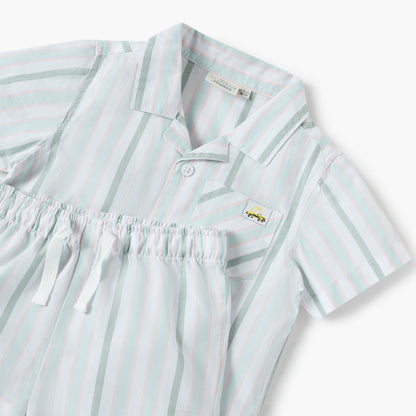 Juniors Striped Shirt and Shorts Set