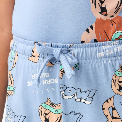 Juniors 3-Piece Animal Print T-shirt and Pyjama Set