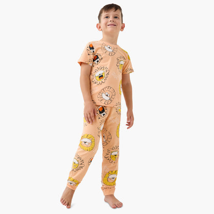 Juniors Pyjama Set with Print - Cotton - Short Sleeves - Round Neck - Set of 3