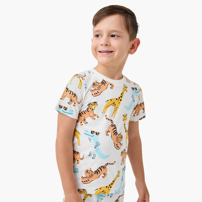 Juniors Pyjama Set with Print - Cotton - Short Sleeves - Round Neck - Set of 3