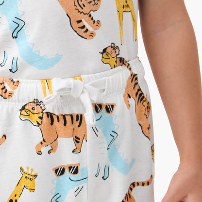 Juniors Pyjama Set with Print - Cotton - Short Sleeves - Round Neck - Set of 3