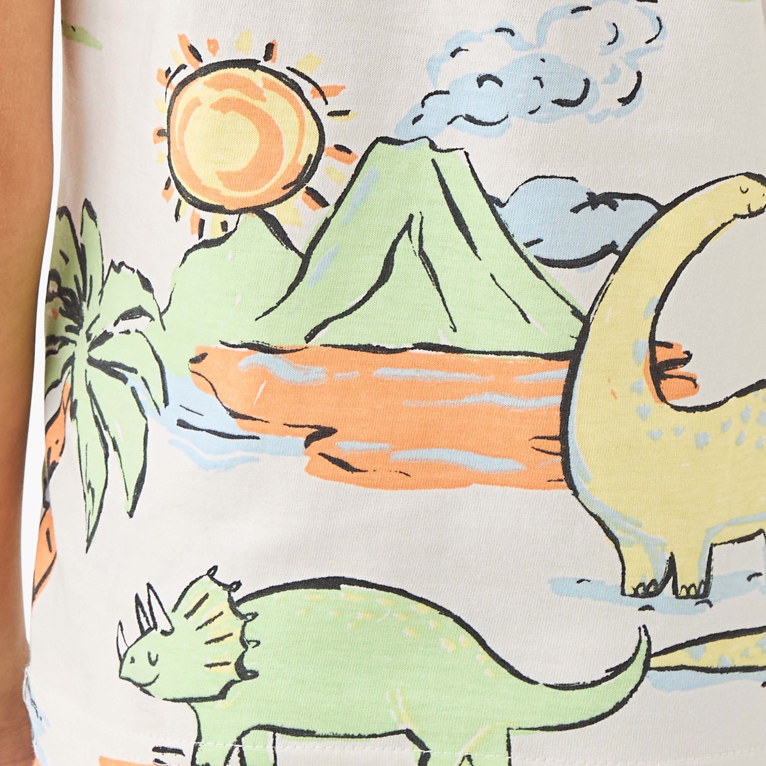 Juniors All-Over Dinosaur Print T-shirt and Pyjama Set