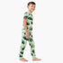 Juniors Vehicle Print T-shirt and Pyjama Set - Green / 7-8 yrs