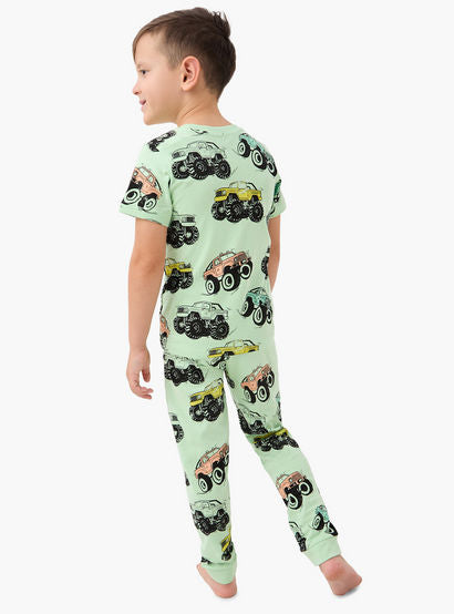 Juniors Vehicle Print T-shirt and Pyjama Set-baby-boys-clothing-nightwear-pyjamasets-image-4