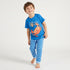Juniors Printed T-shirt and Striped Pyjama Set - Blue / 2-3 yrs