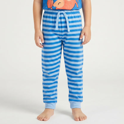 Juniors Printed T-shirt and Striped Pyjama Set