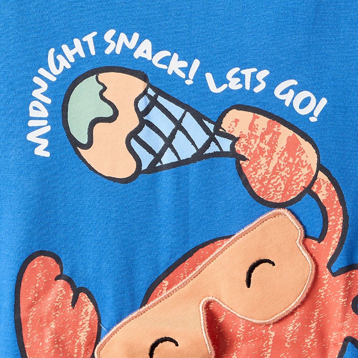 Juniors Printed T-shirt and Striped Pyjama Set