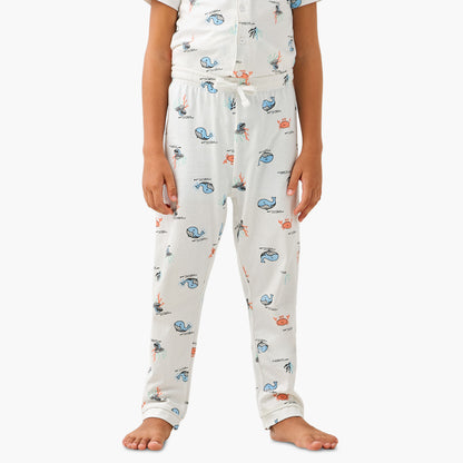 Juniors Sea Life Print Shirt and Pyjama Set