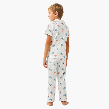 Juniors Sea Life Print Shirt and Pyjama Set